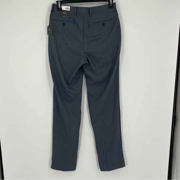 M151 Men’s Flat Front Medium Blue Flat Front Slim Fit Dress Pants size 32x34 - Picture 3 of 3